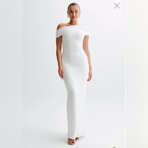 Meshki Off-Shoulder White Maxi Dress